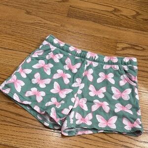 Carters size 10 green and pink butterfly shorts